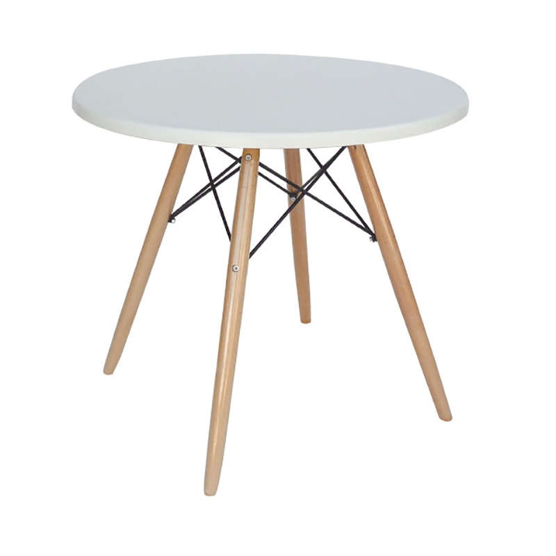 Τραπέζι RANDY Λευκό Ξύλο/Βερζαλίτ 60x60x71/Φ70x4cm