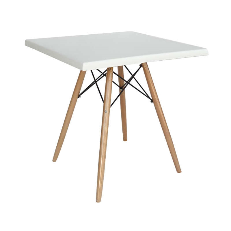 Τραπέζι RANDY Λευκό Ξύλο/Βερζαλίτ 60x60x71/70x70x4cm