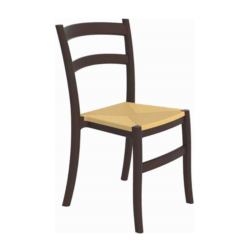 Καρέκλα Στοιβαζόμενη TIFFANY Καφέ PP 45x51x85cm