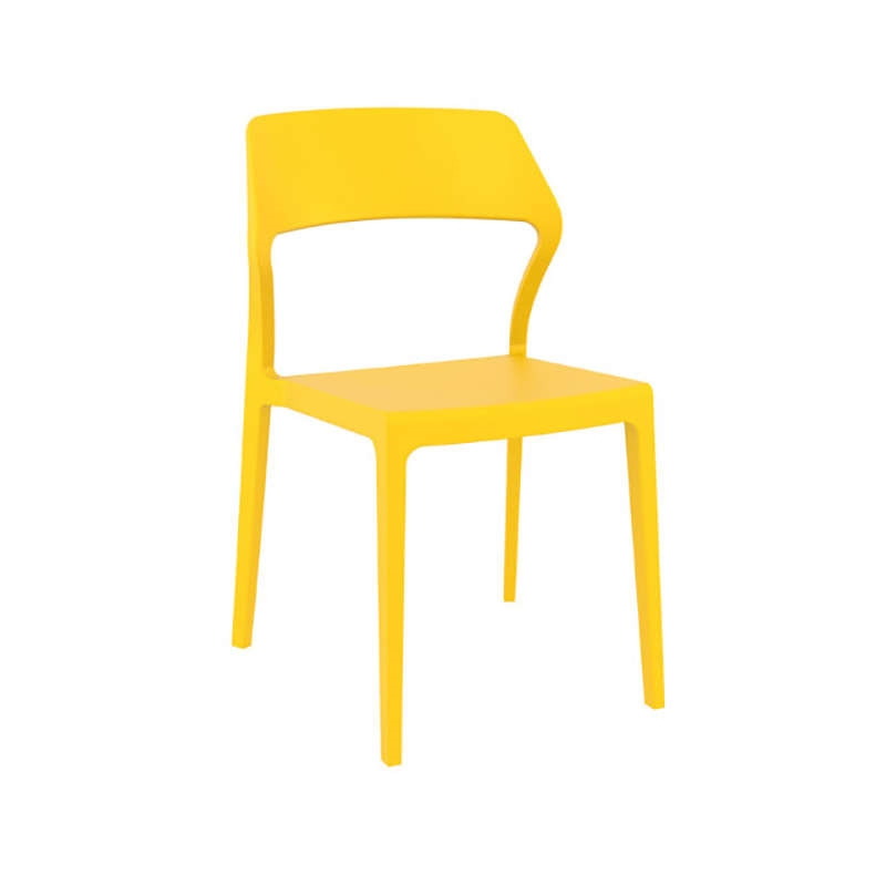 Καρέκλα Στοιβαζόμενη SNOW Κίτρινο PP 52x56x83cm
