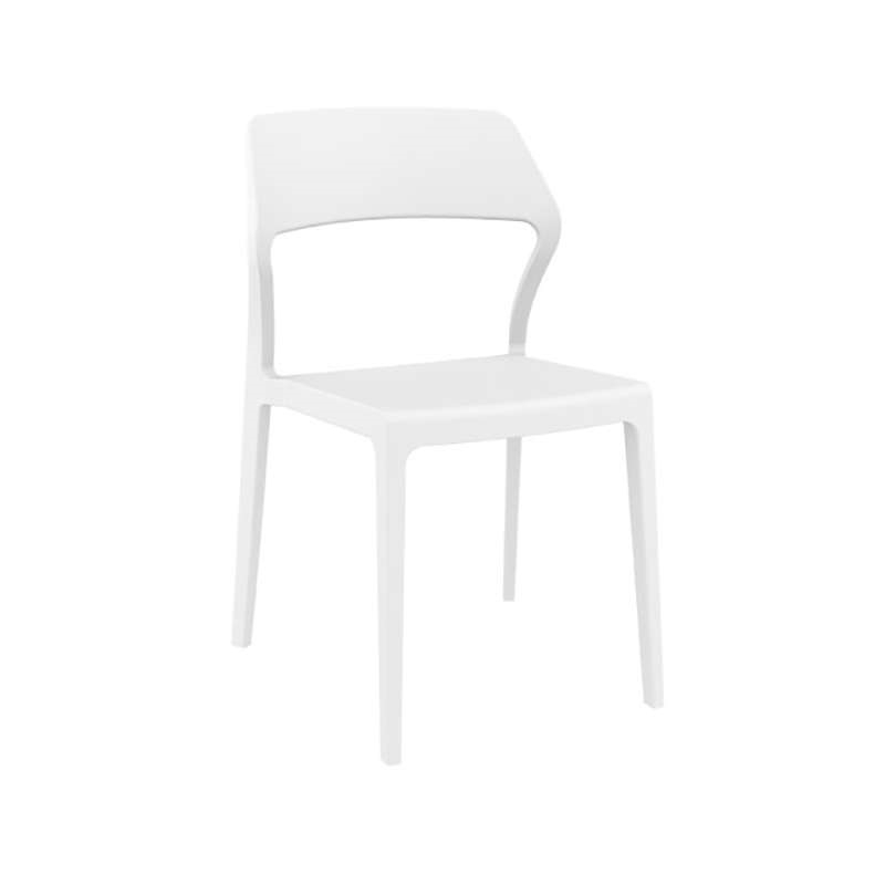 Καρέκλα Στοιβαζόμενη SNOW Λευκό PP 52x56x83cm