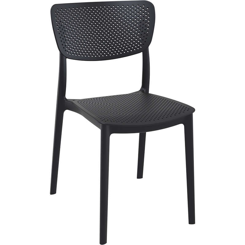 Καρέκλα Στοιβαζόμενη LUCY Μαύρο PP 45x53x82cm