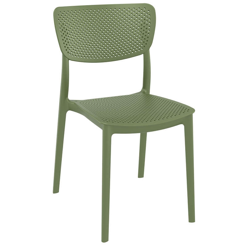 Καρέκλα Στοιβαζόμενη LUCY Olive Green PP 45x53x82cm
