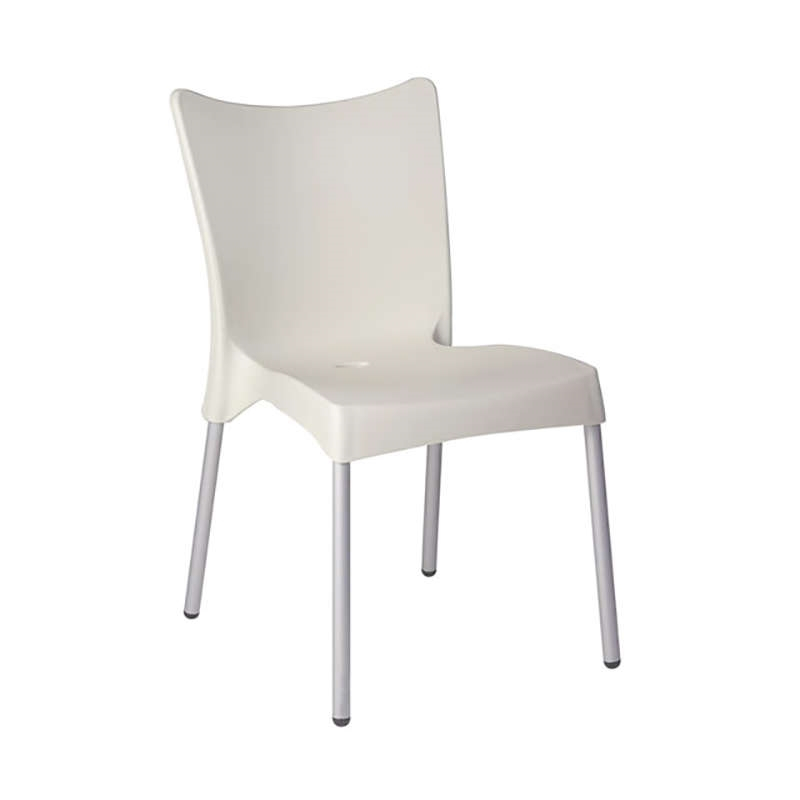 Καρέκλα Στοιβαζόμενη JULIETTE Μπεζ PP/Αλουμίνιο 48x53x83cm