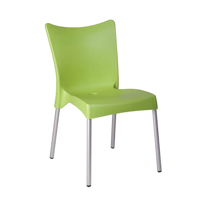 Καρέκλα Στοιβαζόμενη JULIETTE Ανοιχτό Πράσινο PP/Αλουμίνιο 48x53x83cm