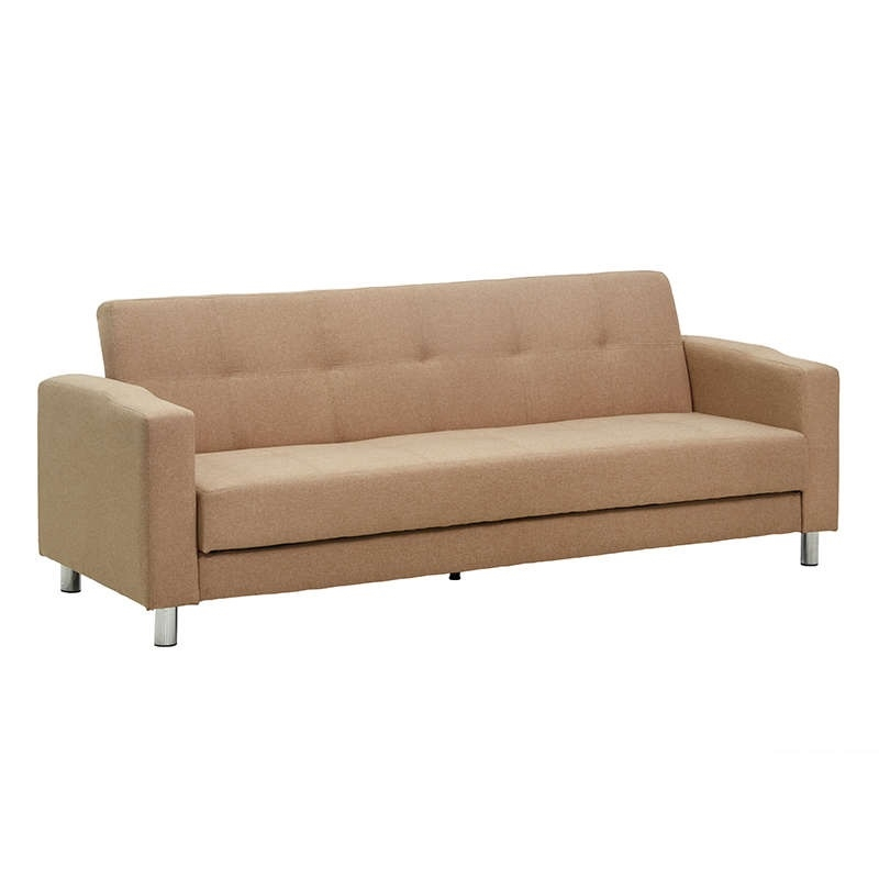 Καναπές-Κρεβάτι Τριθέσιος MATIZ Μπεζ Ύφασμα 206x81x78cm