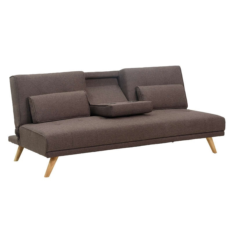 Καναπές-Κρεβάτι Τριθέσιος ELTON Γκρι Ύφασμα 181x86x78cm