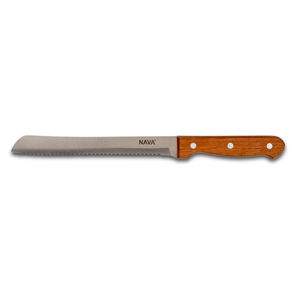 Ανοξείδωτο Ατσάλινο Μαχαίρι Ψωμιού Με Ξύλινη Λαβή 20cm