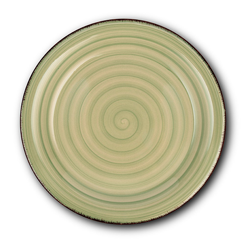 Πιάτο Ρηχό Stoneware “Lines Oil Green” 27cm