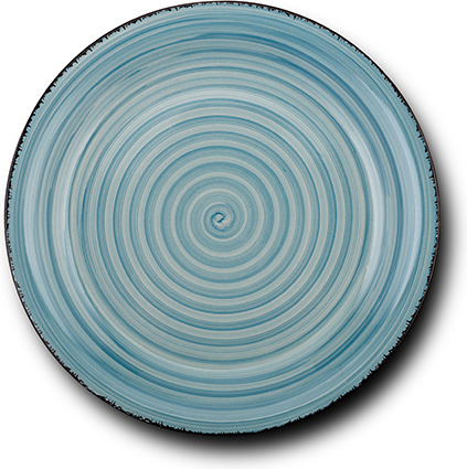Πιάτο Ρηχό Stoneware “Lines Faded Blue” 27cm