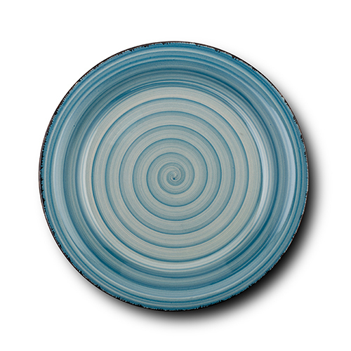 Πιάτο Φρούτου Stoneware “Lines Faded Blue” 19.5cm