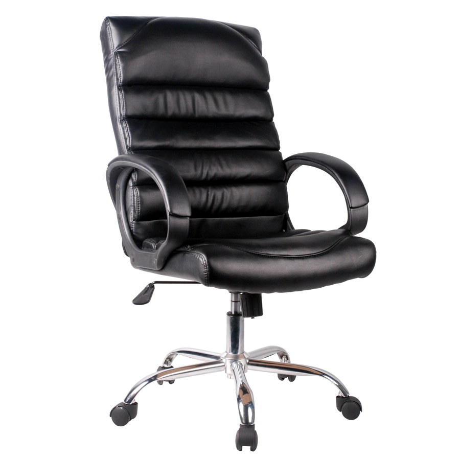 Καρέκλα Γραφείου MOLY Μαύρο Δέρμα 65×70.5×119-126cm