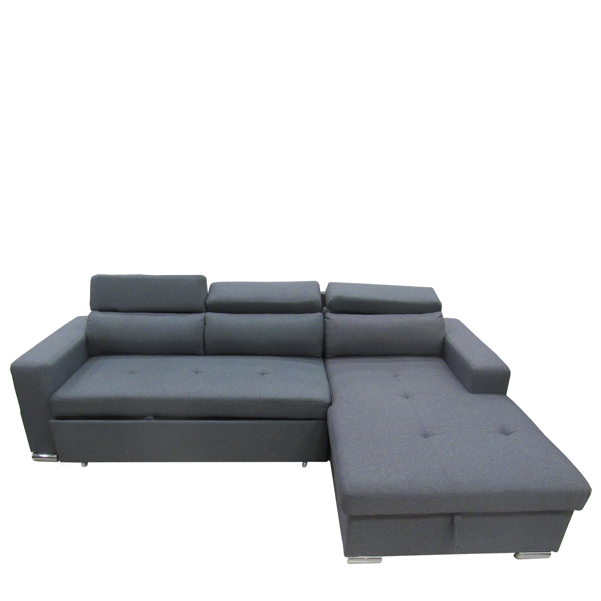 Καναπές-Κρεβάτι ELIAS Γωνιακός Σκούρο Γκρι 260x170x70-90cm