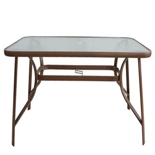 Τραπέζι Μεταλλικό SUN Καφέ 150x90x70cm