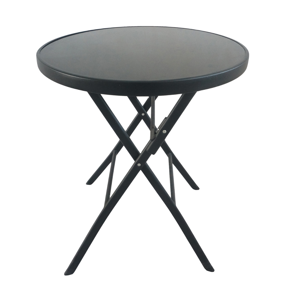 Τραπέζι Μεταλλικό Πτυσσόμενο TAURUS Μαύρο Φ60x70cm