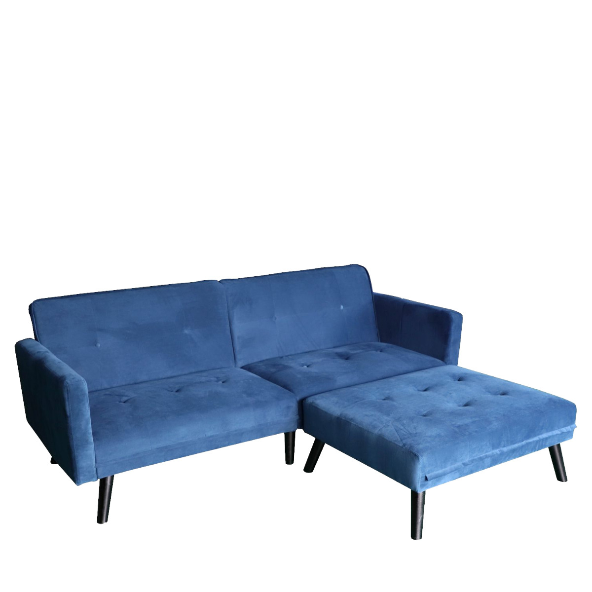 Καναπές Κρεβάτι Γωνιακός BO Μπλε 210x156x83cm