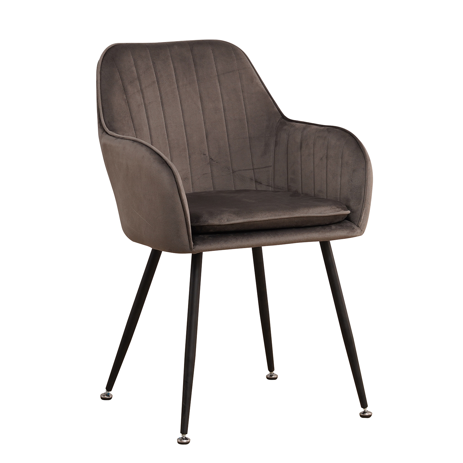 Καρέκλα AMBLE Γκρι Βελούδο/Μέταλλο/Ξύλο 54x60x84cm
