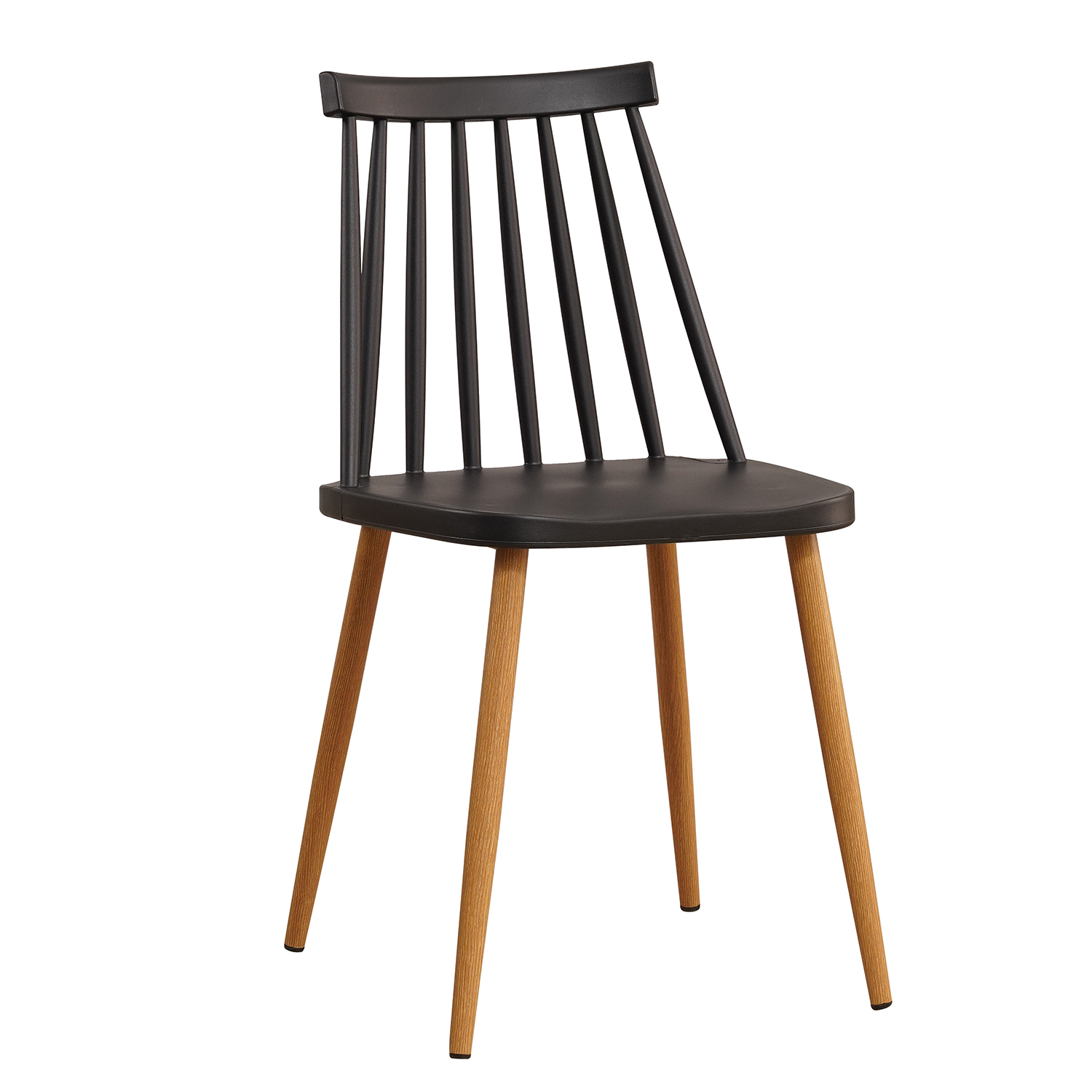 Καρέκλα CYGNET Μαύρο/Φυσικό PP/Μέταλλο 42x46x80cm