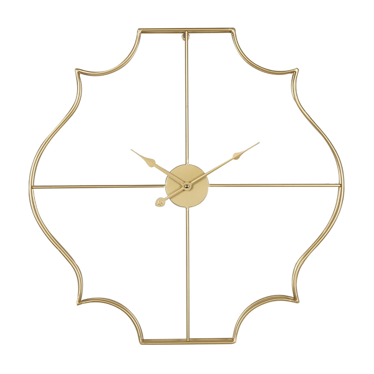 Ρολόι Τοίχου Χρυσό Μέταλλο 60x60x5cm 14700009