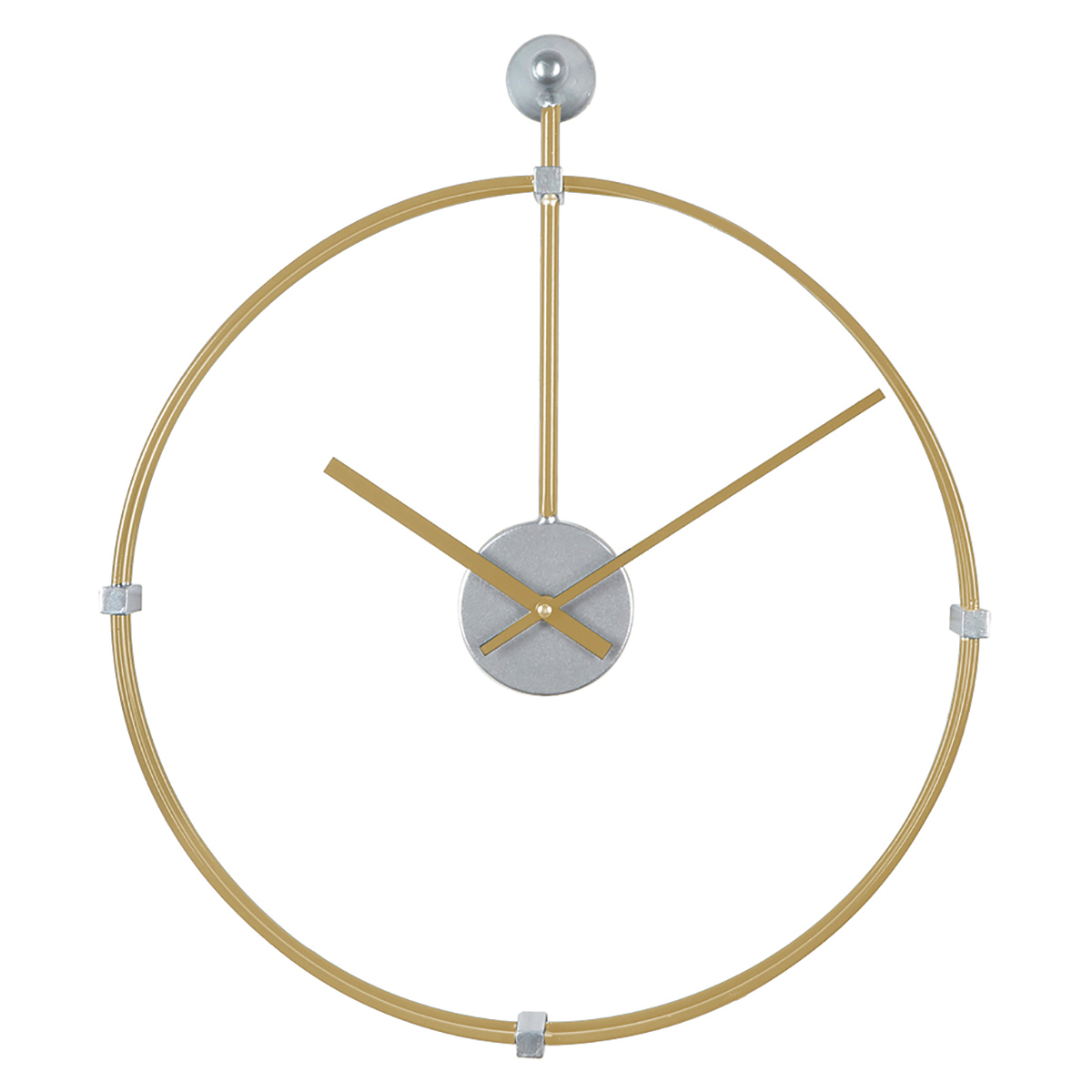 Ρολόι Τοίχου Χρυσό Μέταλλο 54x47x6cm 14700014