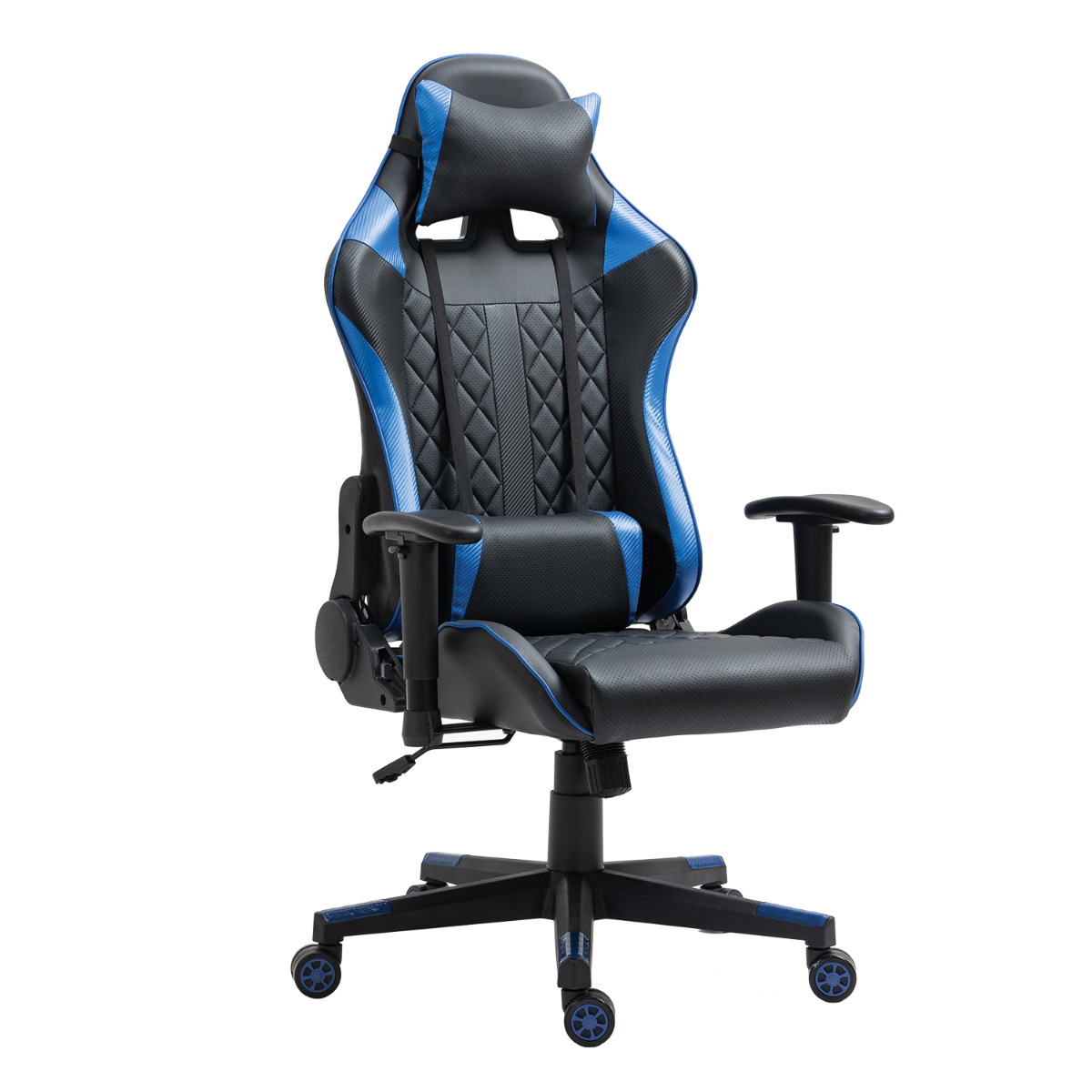 Καρέκλα Γραφείου Gaming ENNIS Μπλε/Μαύρο PVC 70x55x122-131cm