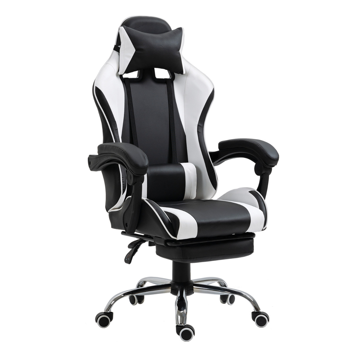 Καρέκλα Γραφείου Gaming BRAY Λευκό/Μαύρο PVC 67x50x120-127cm