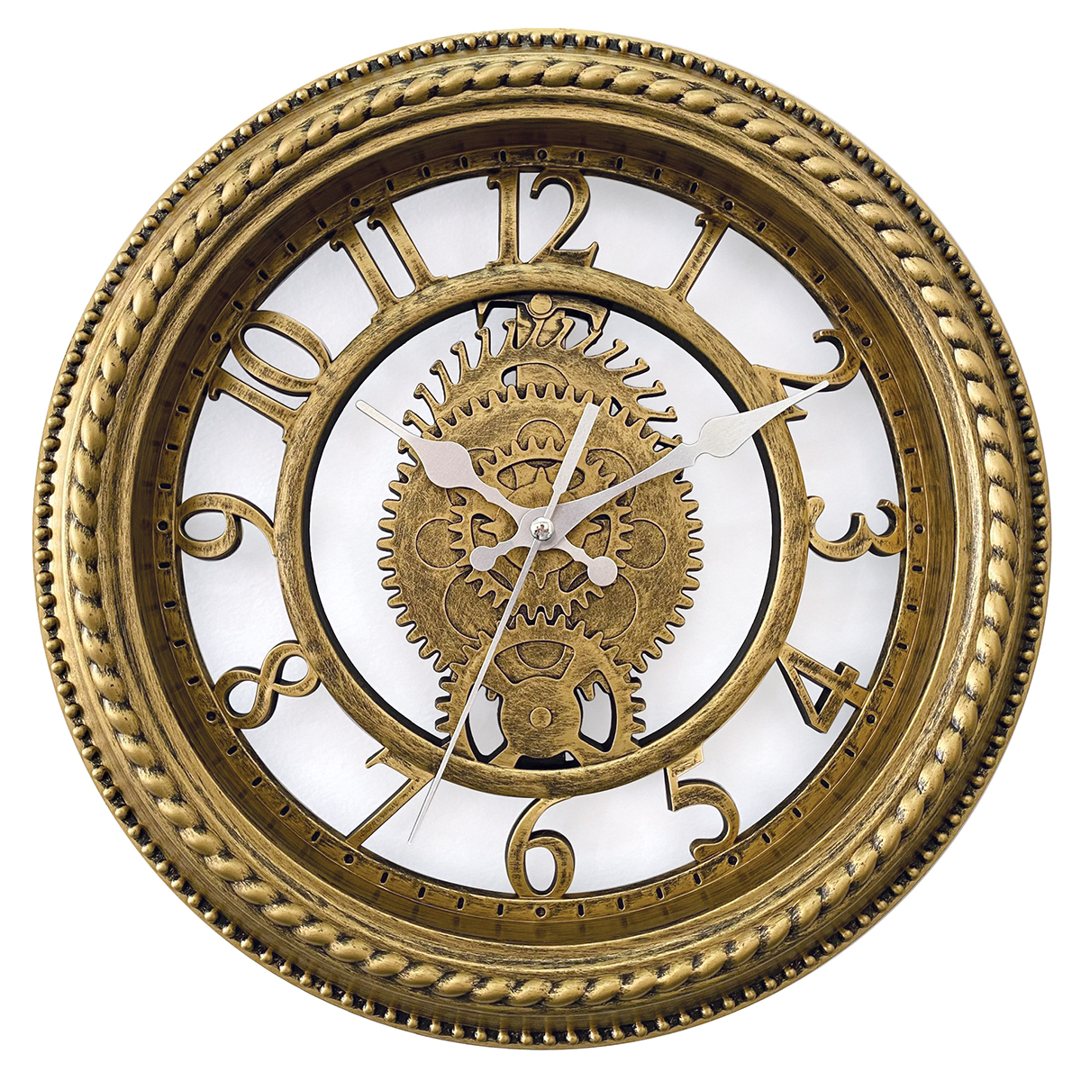 Ρολόι Τοίχου Χρυσό Πλαστικό Φ30.5×4.6cm 14740014