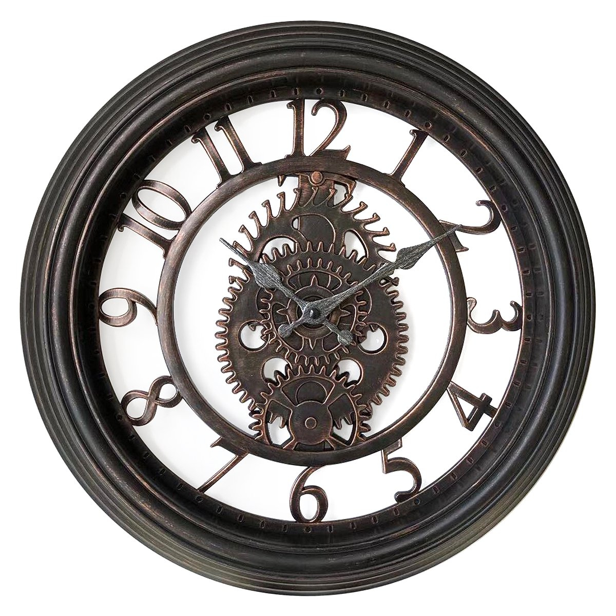 Ρολόι Τοίχου Μαύρο Πλαστικό Φ40.6×4.9cm