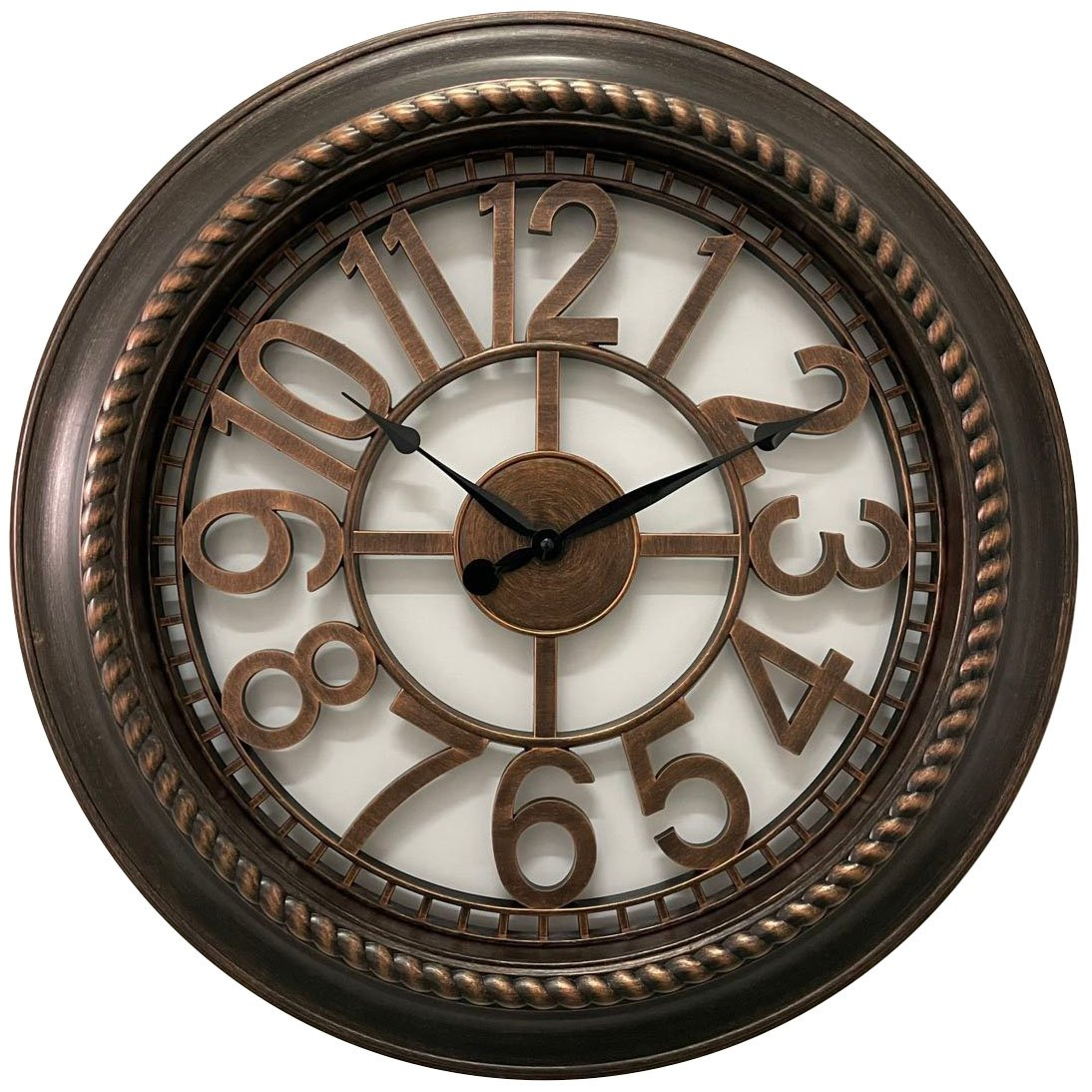 Ρολόι Τοίχου Καφέ Πλαστικό Φ61×5.2cm 14740025