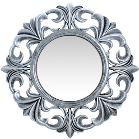 Καθρέπτης Τοίχου Ασημί Πλαστικό Φ40.6×4.4cm 14740047