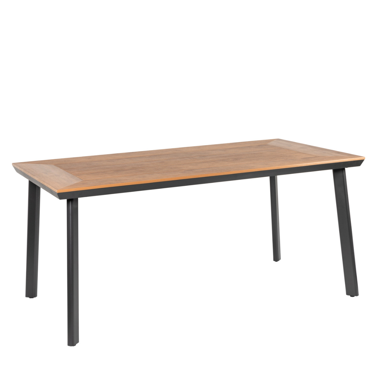 Τραπέζι Κήπου EPUPA Γκρι/Καρυδί Αλουμίνιο/Ξύλο 160x90x73cm