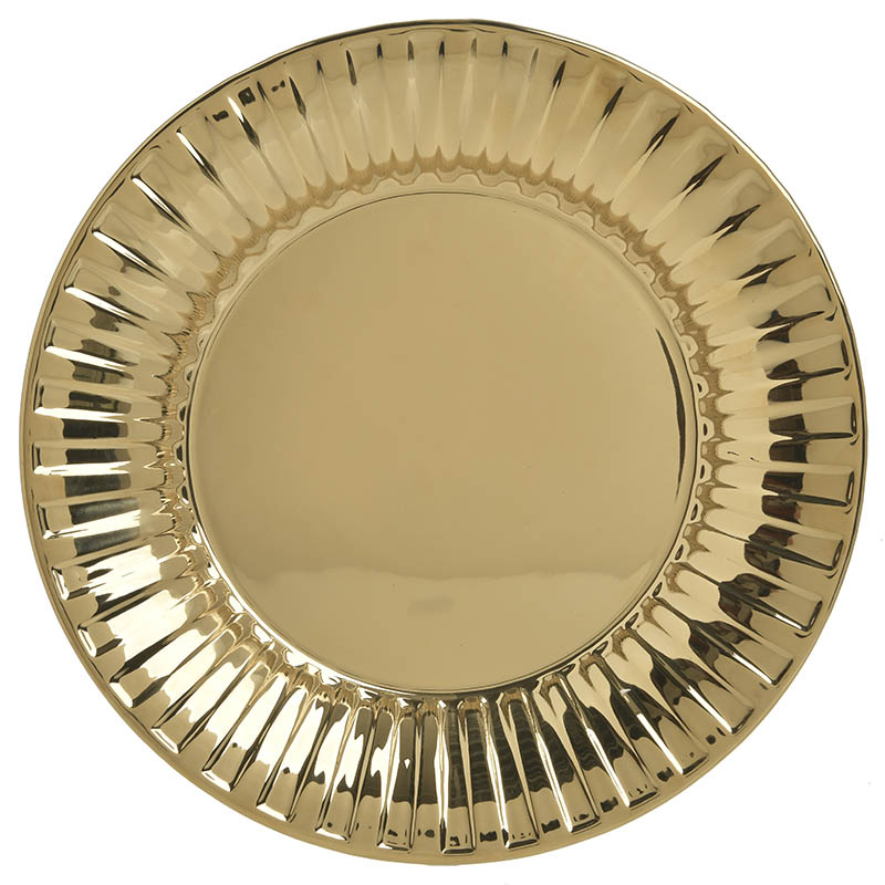 Πιατέλα Διακοσμητική Χρυσό Κεραμικό Φ30x5cm 3-70-847-0067