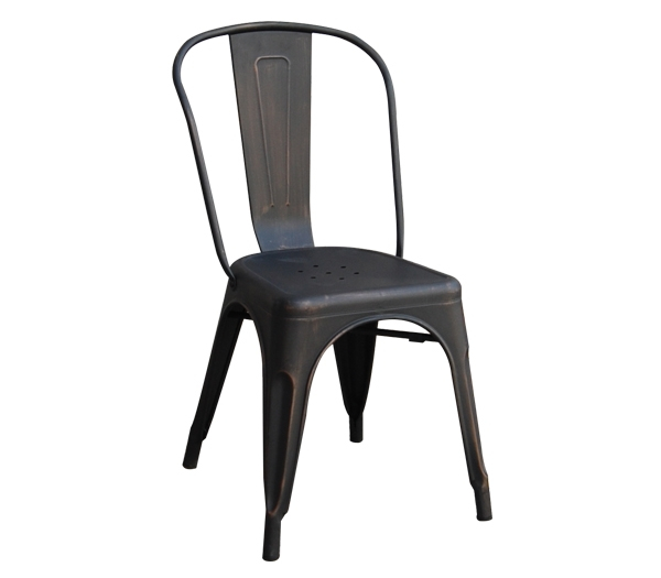 Καρέκλα Στοιβαζόμενη RELIX Μέταλλο Μαύρο Antique 45x51x85cm