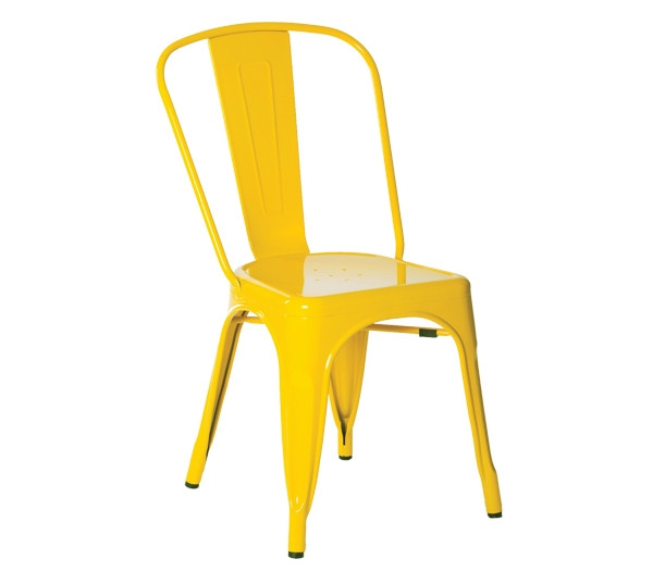 Καρέκλα Στοιβαζόμενη RELIX Μέταλλο Κίτρινο 45x51x85cm