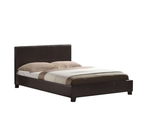 Κρεβάτι Διπλό WILTON PU Καφέ Σκούρο 159x213x89 (Στρώμα 150x200)cm