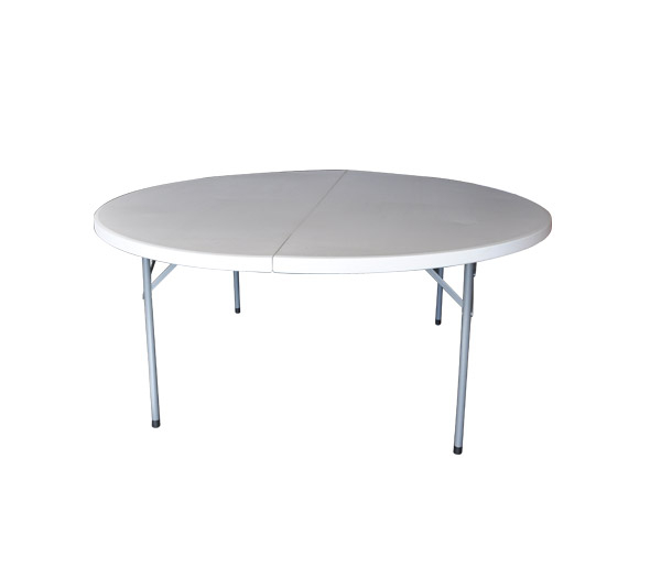 Τραπέζι Πτυσσόμενο BLOW-R Μέταλλο/PP Γκρι/Άσπρο D. 153x74cm