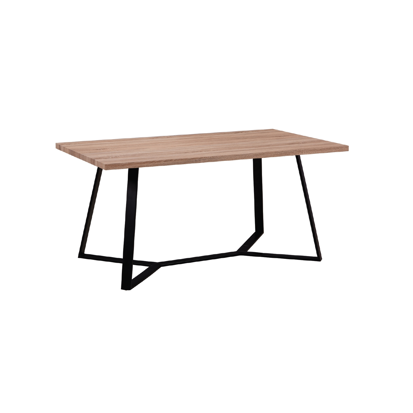 Τραπέζι HANSON Μέταλλο/Μελαμίνη Μαύρο/Sonoma 160x90x75cm