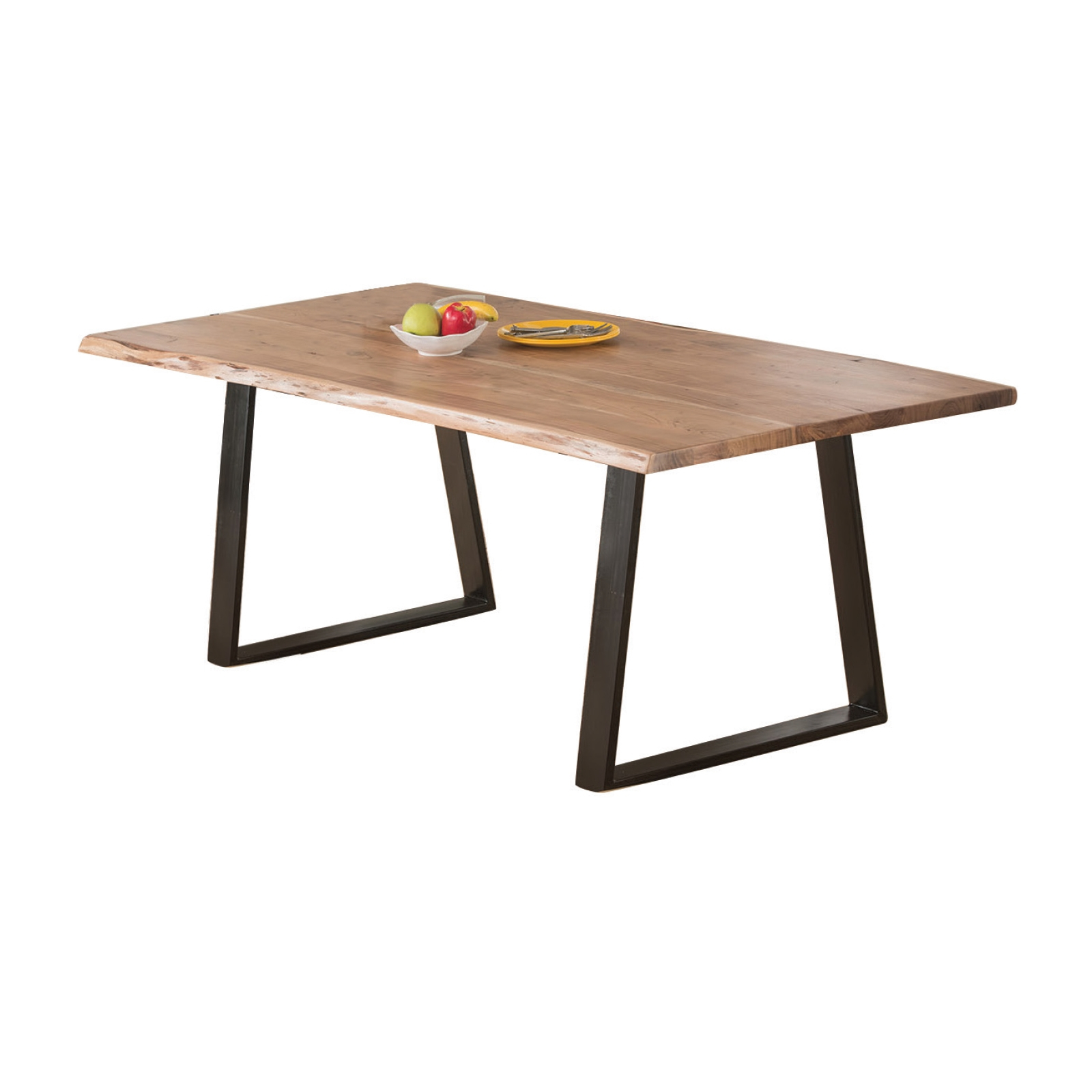 Τραπέζι LIZARD Μέταλλο/Ξύλο Μαύρο/Φυσικό 160x90x75cm