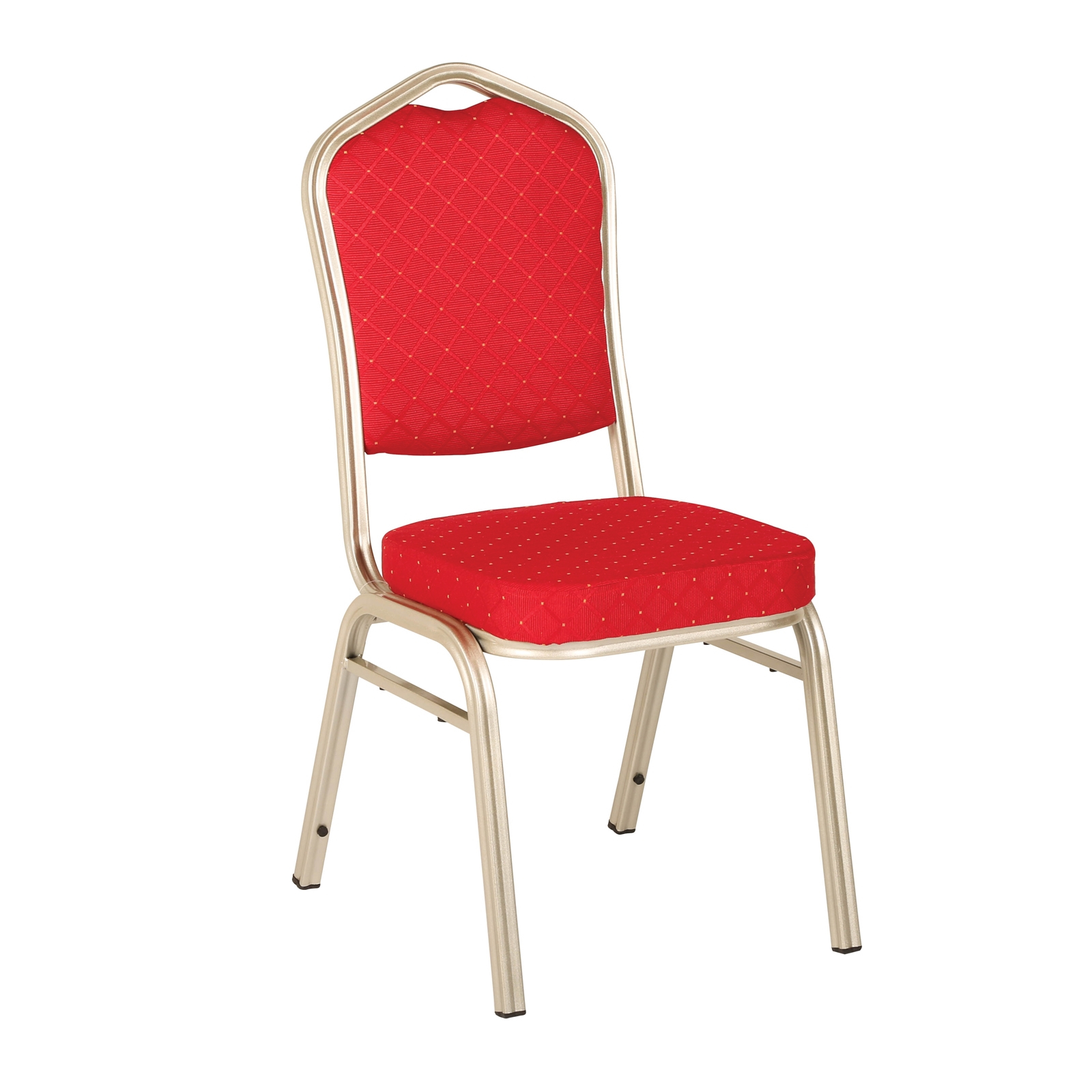 Καρέκλα Στοιβαζόμενη HILTON Μέταλλο/Ύφασμα Χρυσό/Κόκκινο 46x54x93cm