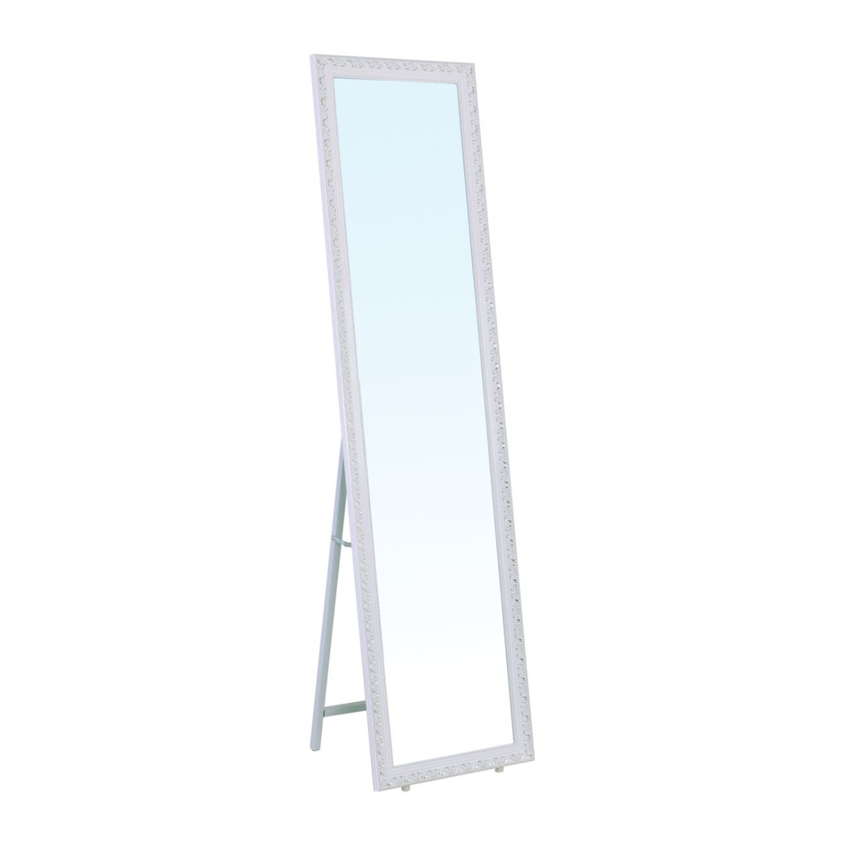 Καθρέπτης Δαπέδου MIRROR Αντικέ Λευκό Ξύλο 39x2.5x148cm