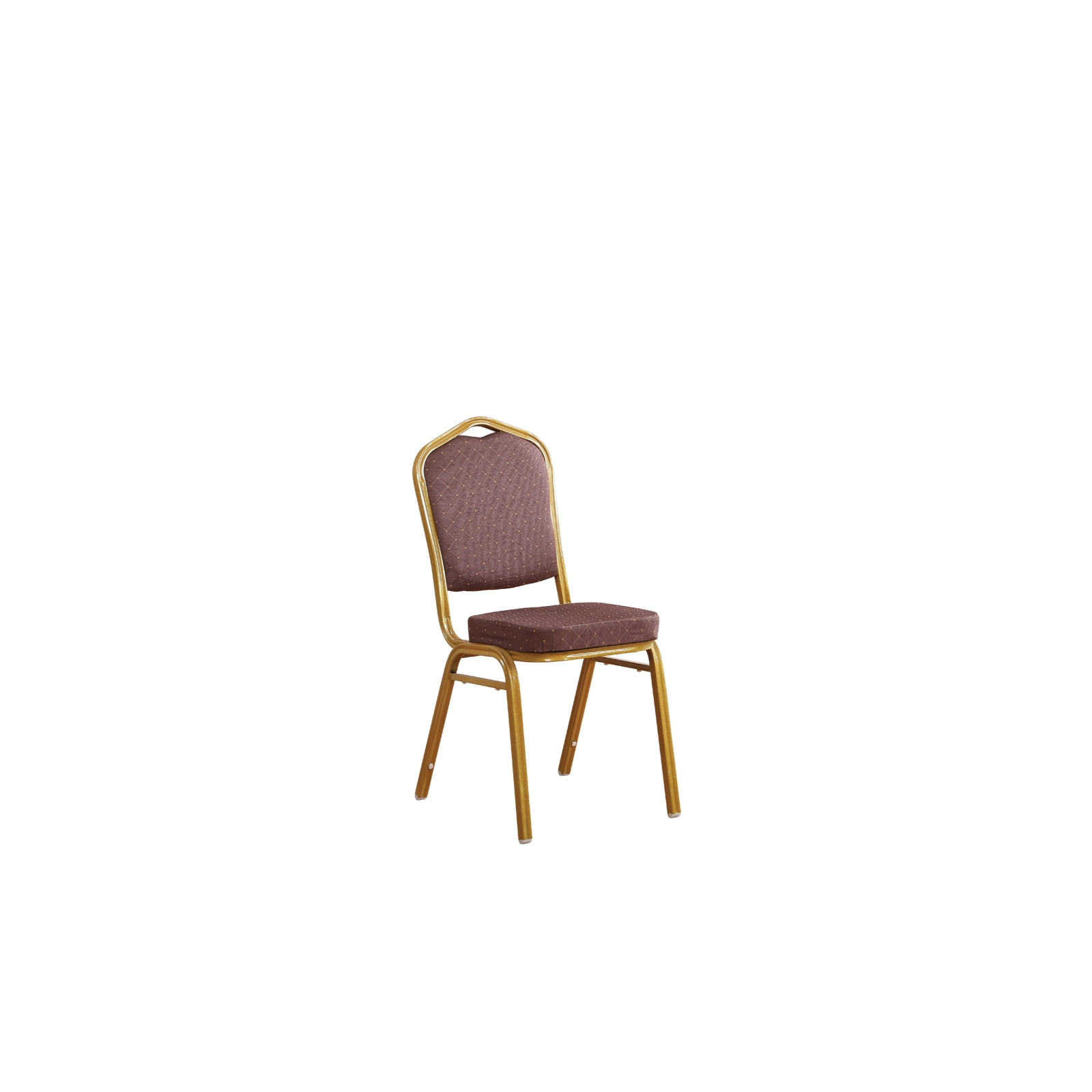 Καρέκλα HILTON Gold/Καφέ Μέταλλο/Ύφασμα