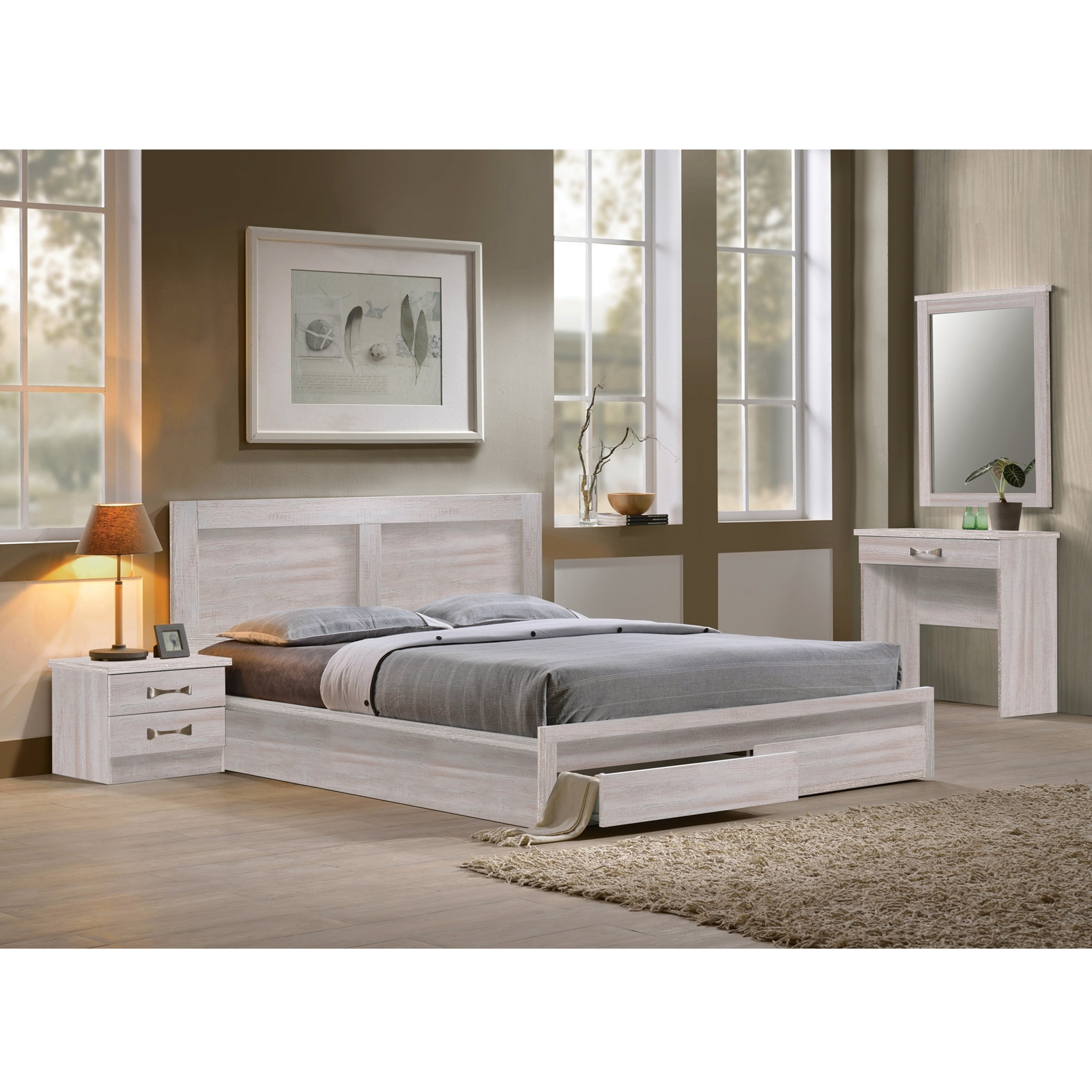 Κρεβάτι-Συρτάρια LIFE Για Στρώμα 160X200 White