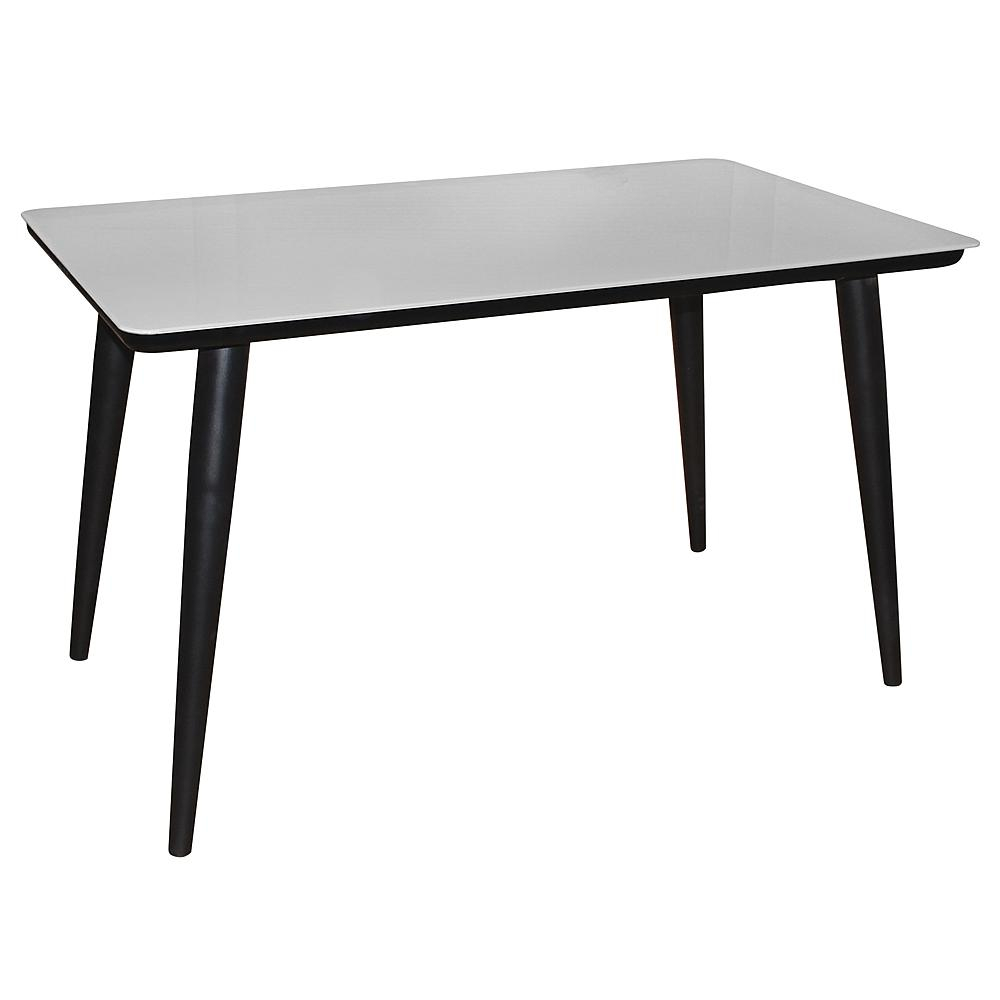Τραπέζι UNION Μαύρο/Λευκό Μέταλλο/Γυαλί 130x80x75cm