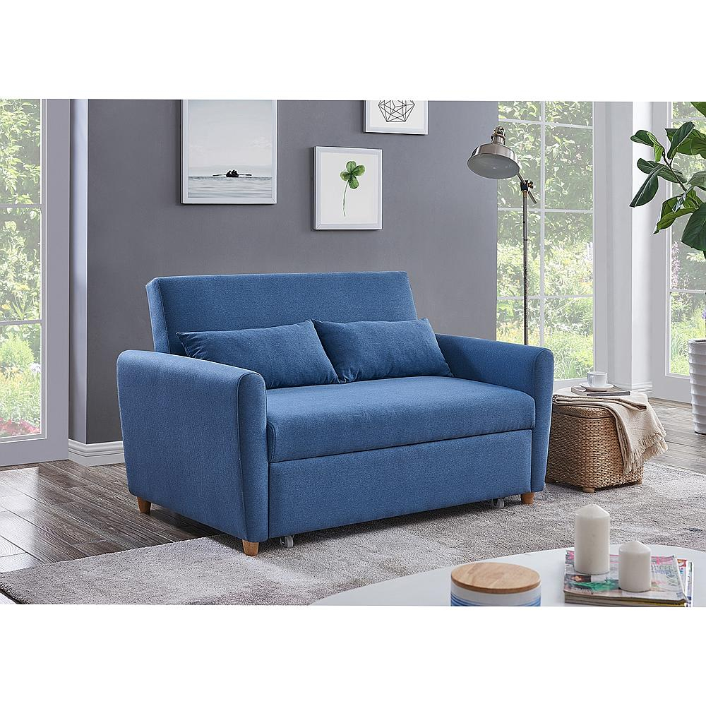 Καναπές Κρεβάτι MOTTO Μπλε Ύφασμα 140x86x86cm