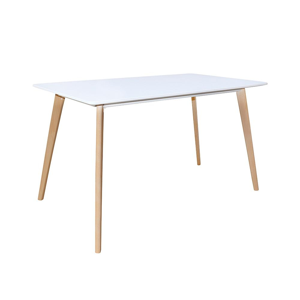 Τραπέζι MDF Φυσικό/Λευκό Ξύλο 120×70 Υ75cm