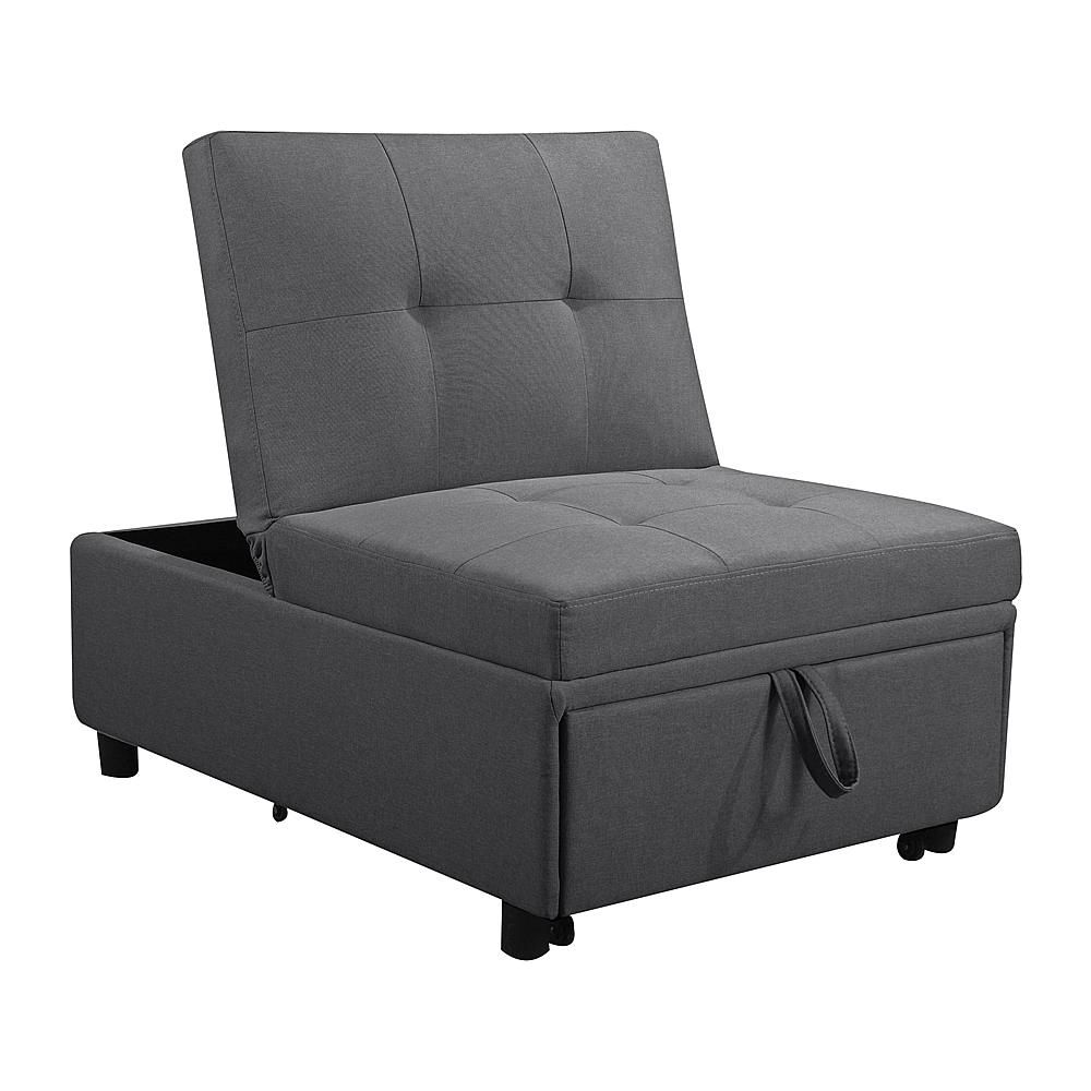 Πολυθρόνα-Κρεβάτι Σαλονιού IMOLA Γκρι Σκούρο Ύφασμα 75x106x90