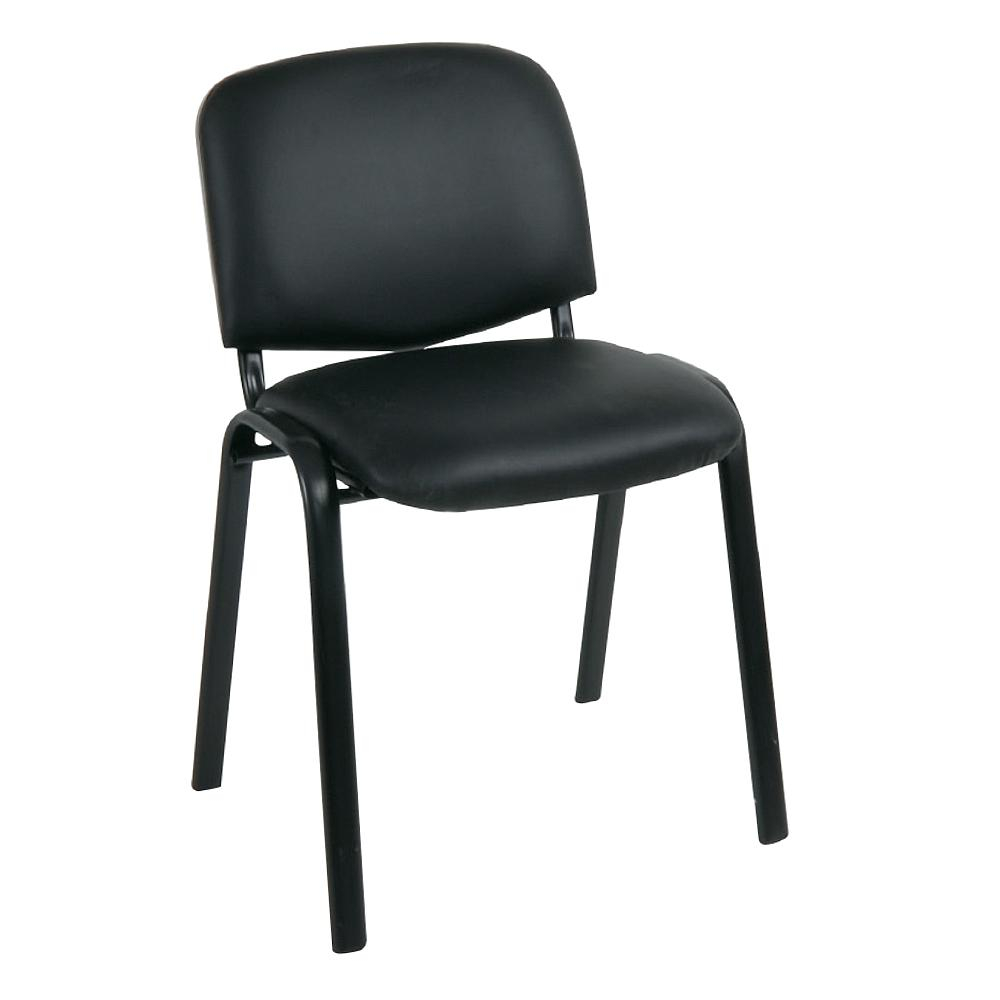 Καρέκλα Στοιβαζόμενη PVC Μαύρο Μέταλλο/PVC/PU 56x62x77cm