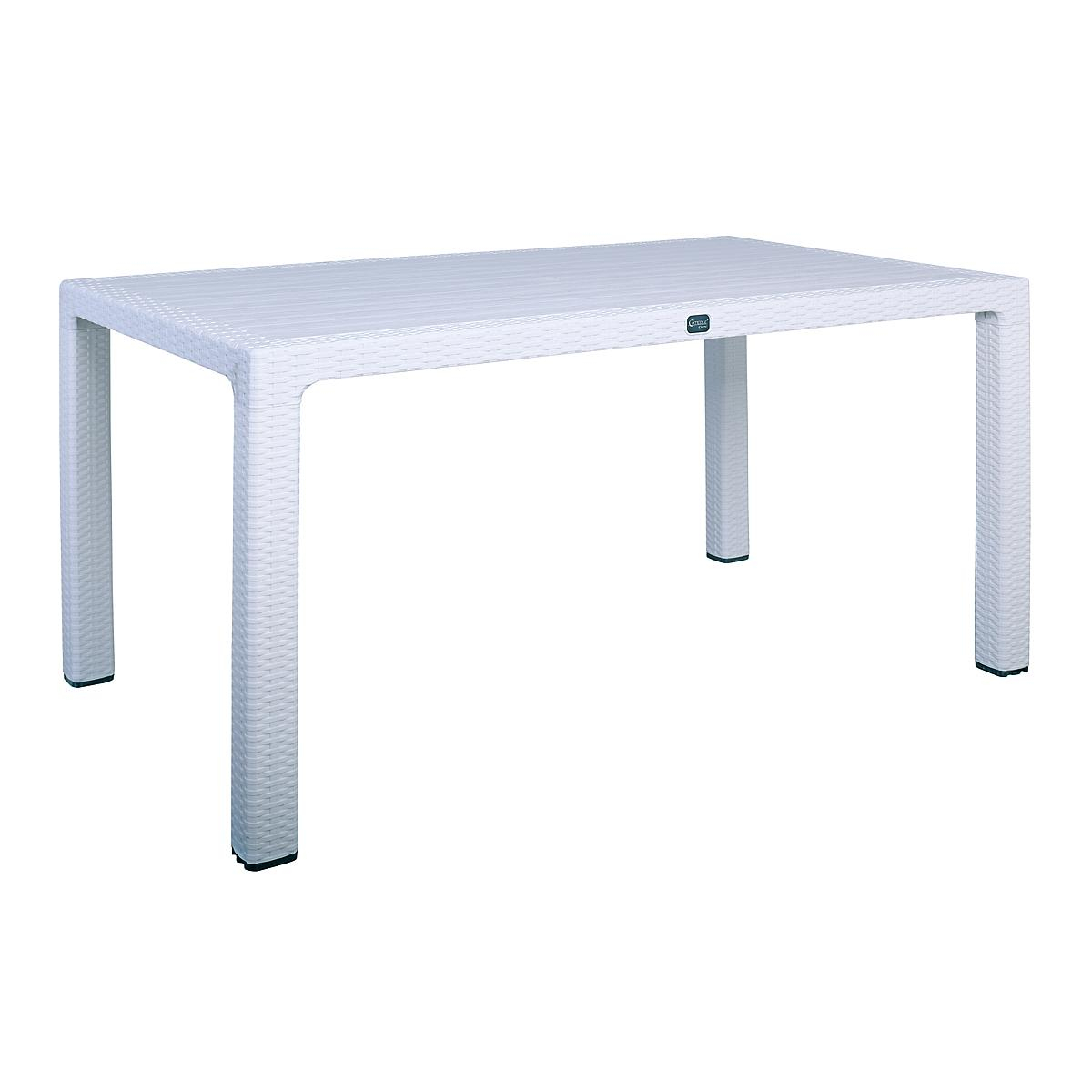 Τραπέζι Τραπεζαρίας Κήπου PELLO Λευκό PP 150x90x73cm