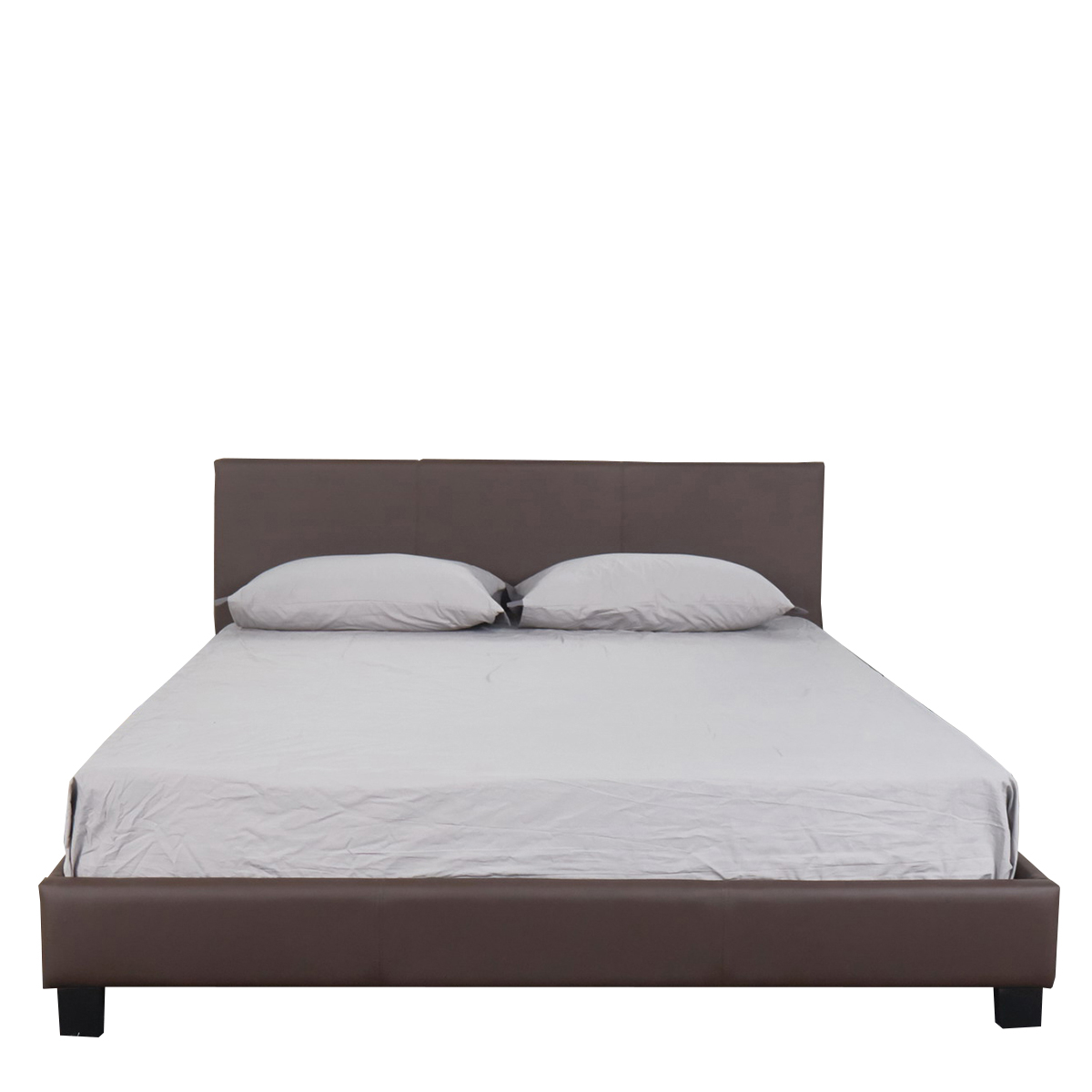 Κρεβάτι AZALEA Σκούρο Καφέ PU 213x168x88cm (Στρώμα 160x200cm)