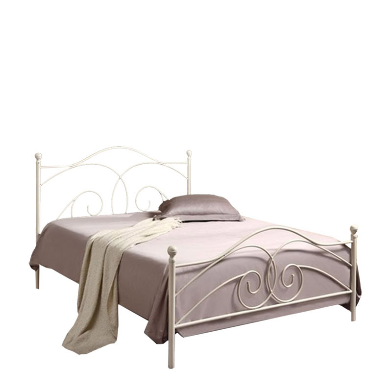 Κρεβάτι CECIL Μεταλλικό Sandy White 212x160x118cm